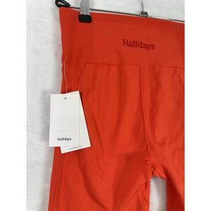 Halfdays Sophia Legging Spritz Large Orange Compression Womens Leggings NWT